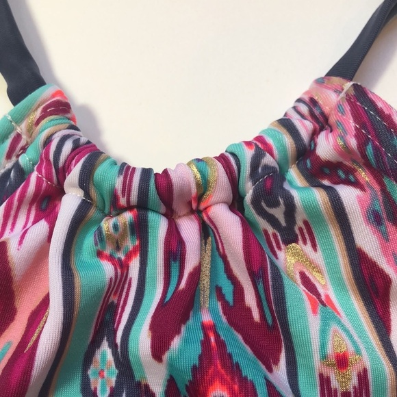 ART CLASS Aztec Multi  Color 2 piece Swimsuit Bathing Suit Tankini Girl's XS - Picture 12 of 16